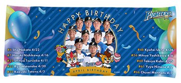 HAPPY BIRTHDAYフェイスタオル