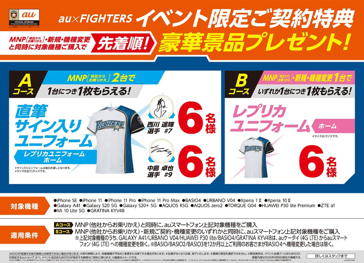 au×FIGHTERSイベント限定ご契約特典