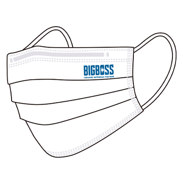 BIGBOSSロゴ 不織布マスク 10枚入り(ホワイト)
