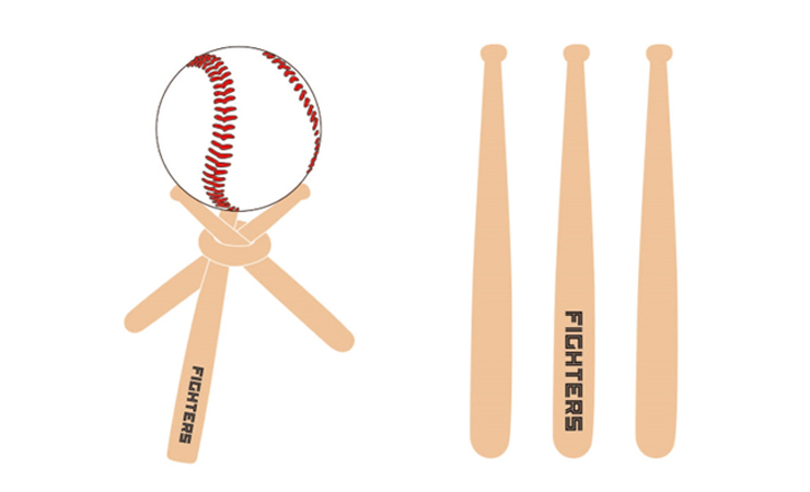 サインボール飾りバット