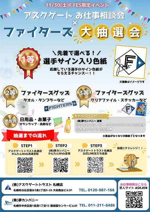 アスクゲートお仕事相談会&大抽選会ブース