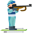 バイアスロン イラスト