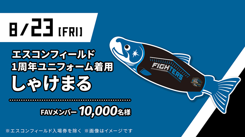 1周年ユニフォーム着用しゃけまる