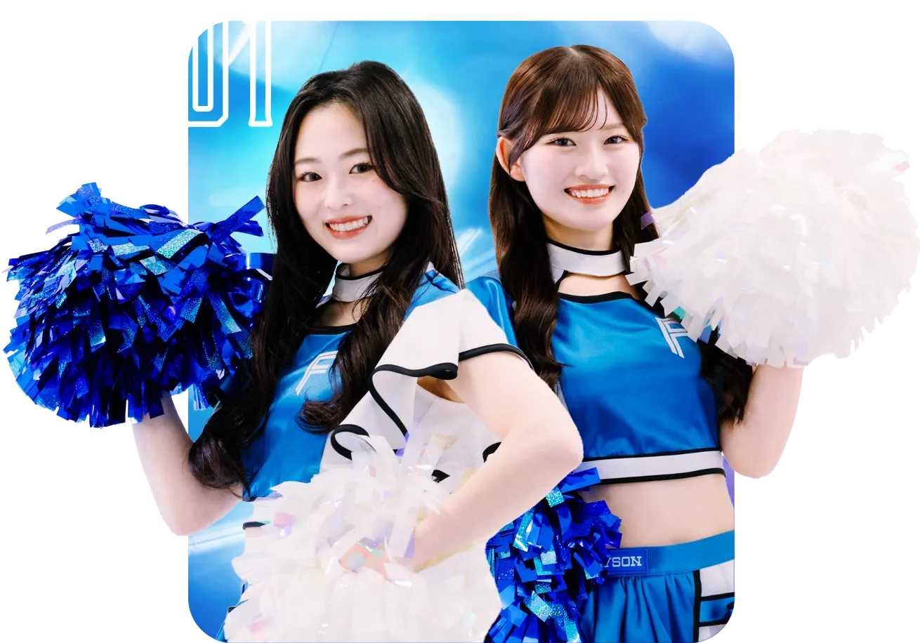 きつねダンス衣装のファイターズガール