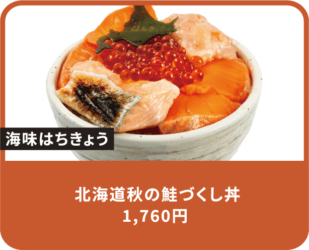 北海道秋の鮭づくし丼 1,760円