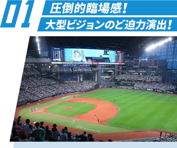 圧倒的臨場感！大型ビジョンのど迫力演出！