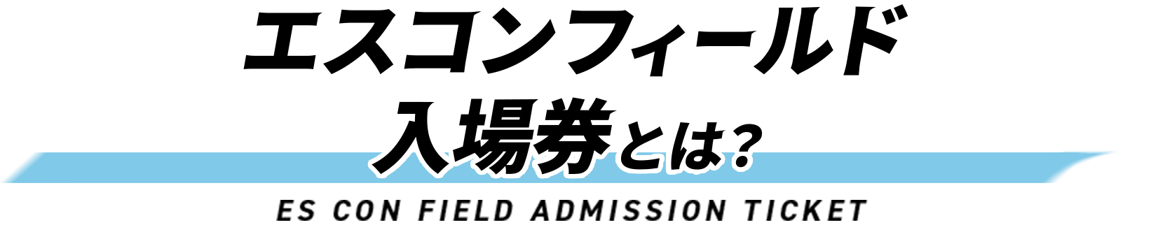 エスコンフィールド入場券とは? ES CON FIELD ADMISSION TICKET
