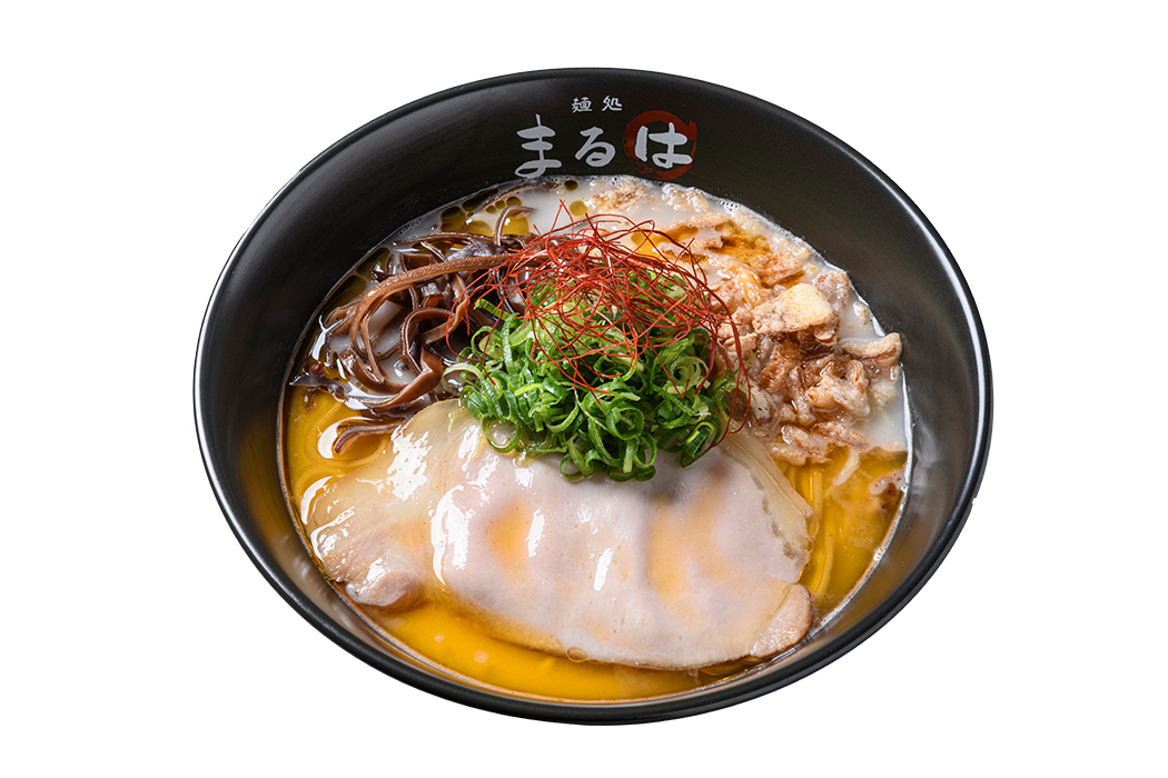 ハマグリ豚骨ラーメン～まるは特製花咲蟹オイル～