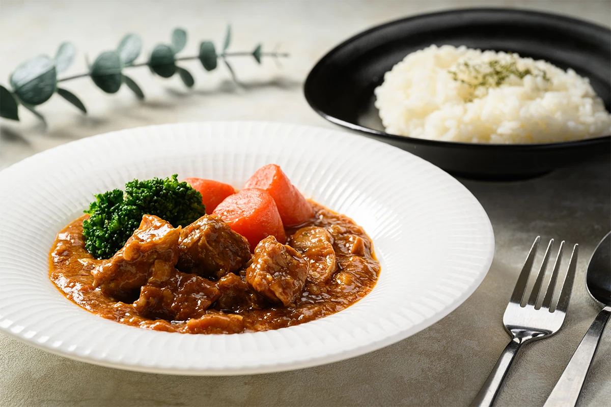 二泊三日のビーフシチュー　ライス付き