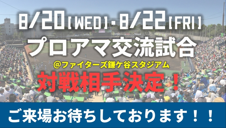 プロアマ交流試合実施 プロアマ交流試合実施