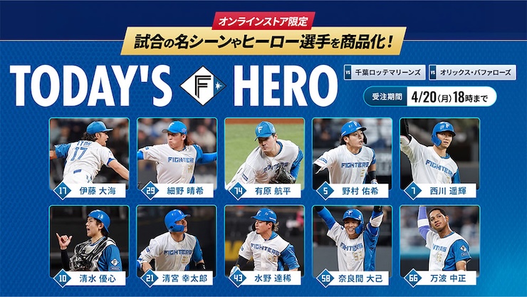 Today's HEROグッズ受注販売！選手グッズ・キャンペーン情報