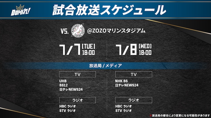 放映スケジュール