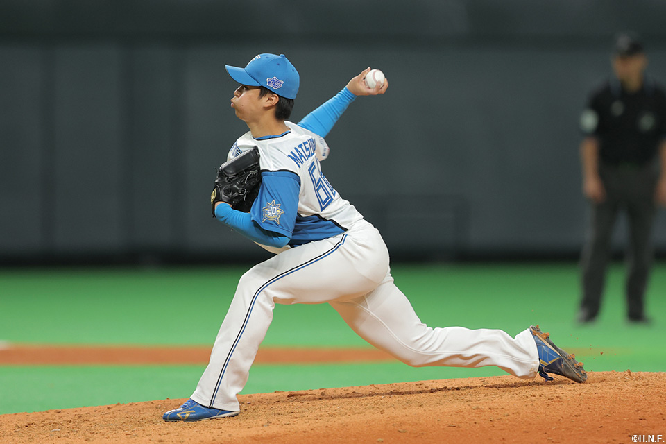 8回、五番手の松岡投手