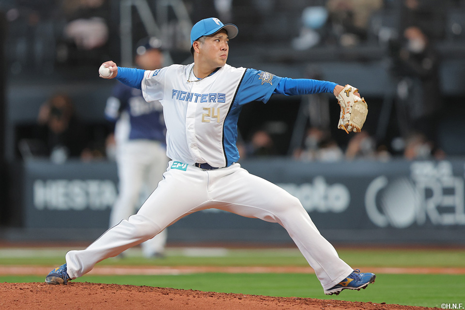 4回、三番手の金村投手