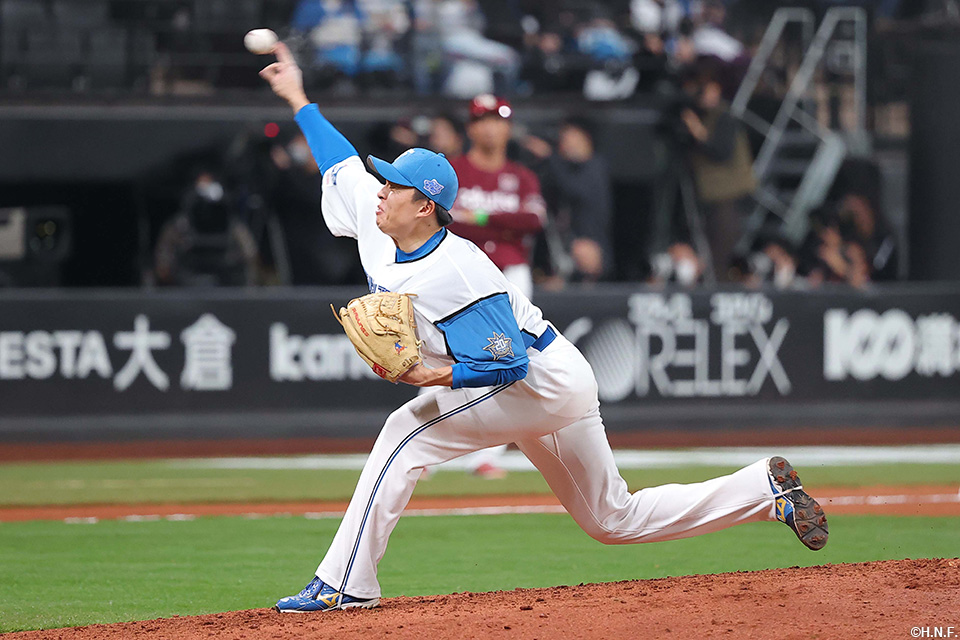 9回、三番手の田中正投手