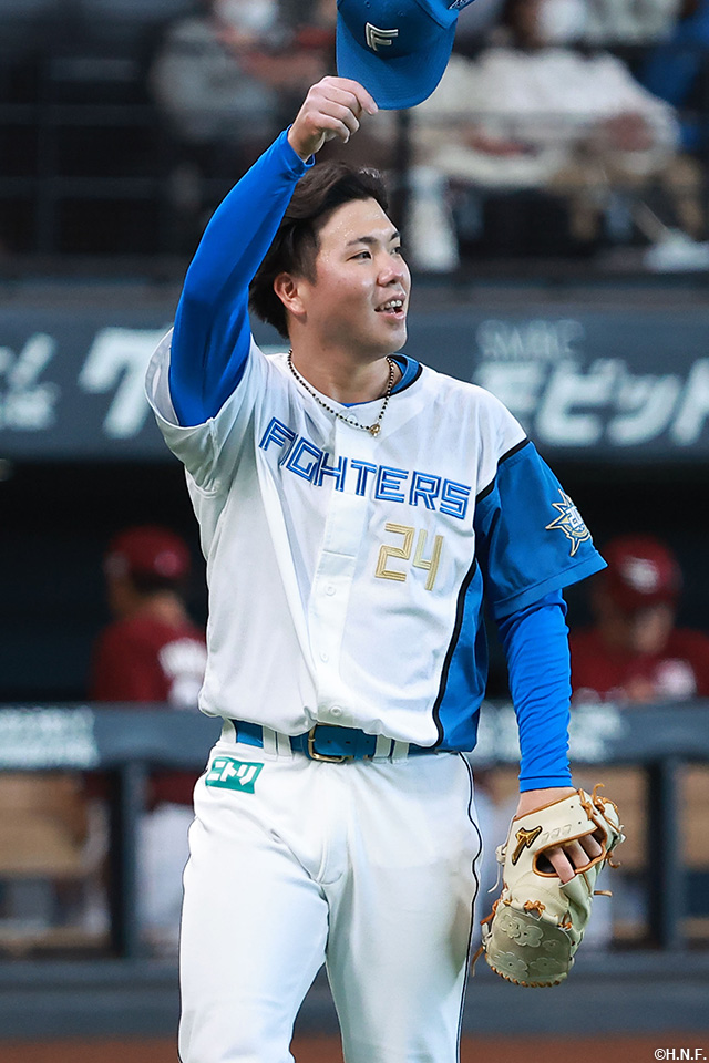 6回表を抑えた金村投手