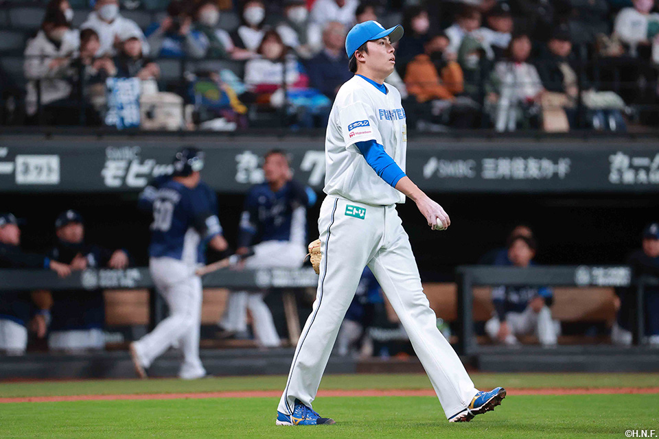 8回表、失点を許した田中正投手