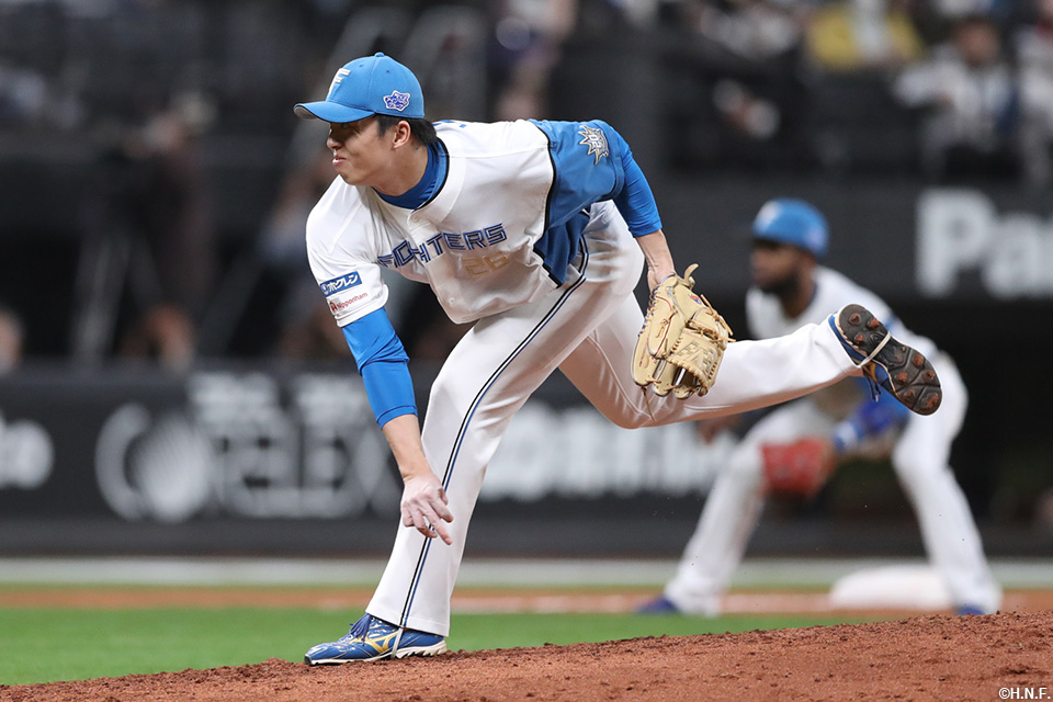 9回、三番手の田中正投手