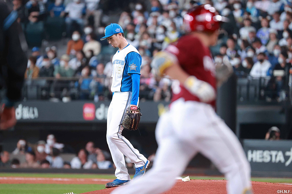 1回表、被弾した上沢投手