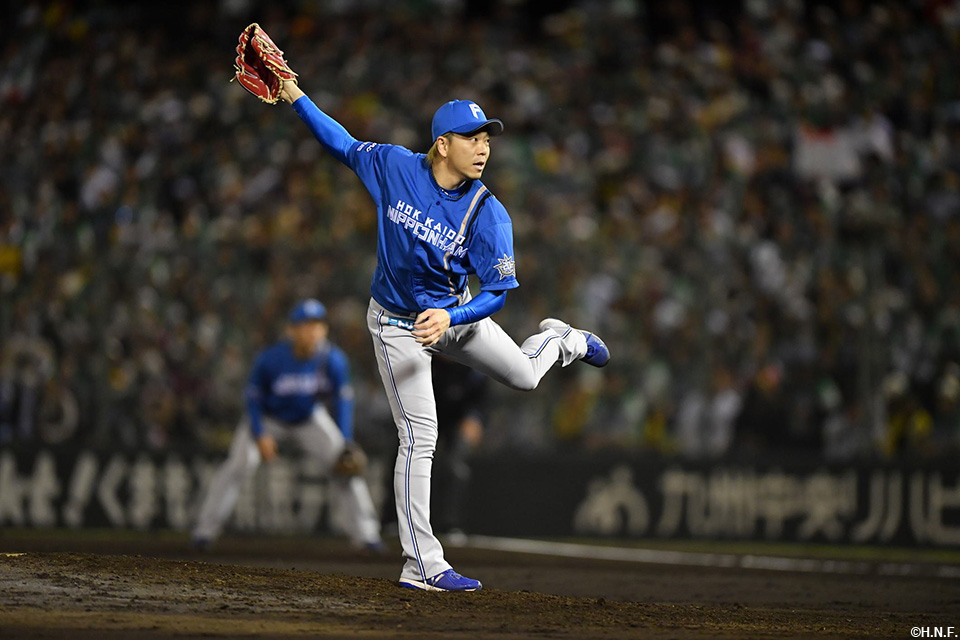 8回、二番手の宮西投手