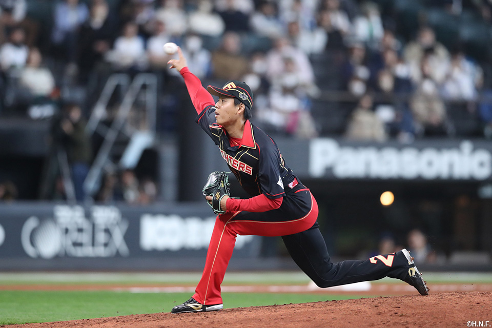 6回、三番手の杉浦投手