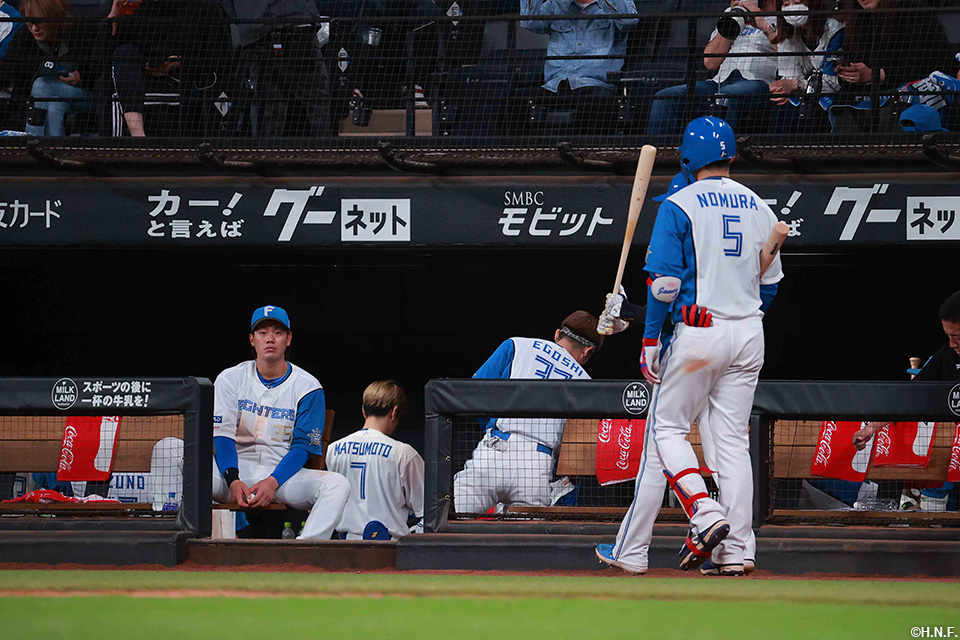 最後の打者となった野村選手