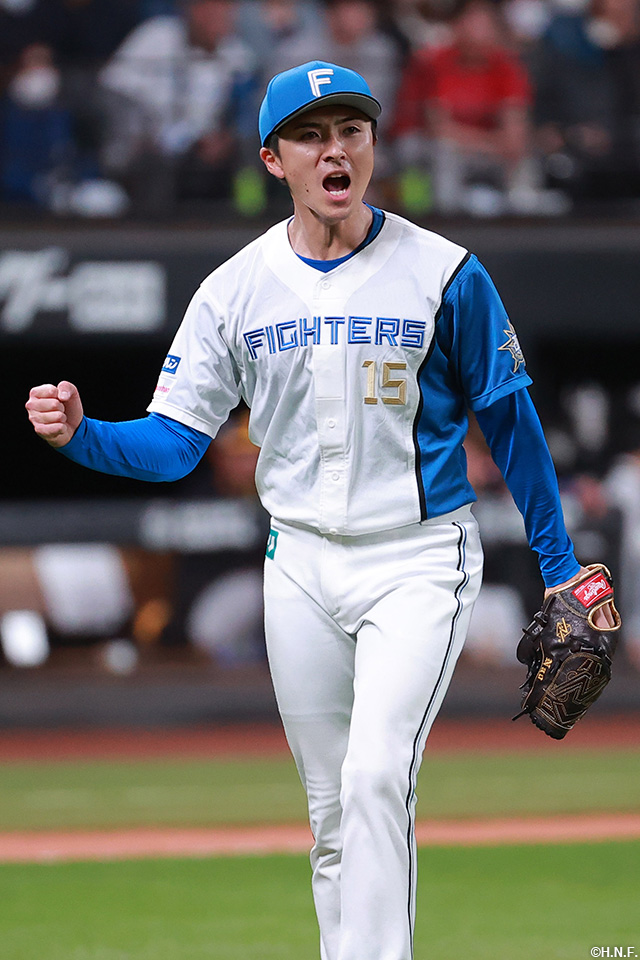 6回を抑えた上沢投手02