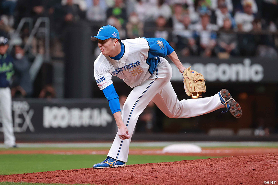 9回、抑えの田中正投手