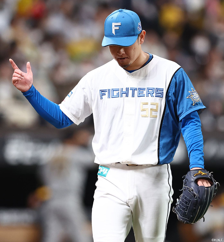 8回、三番手の池田投手