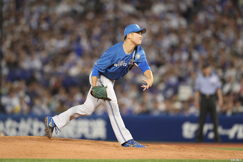 6回、三番手の長谷川投手