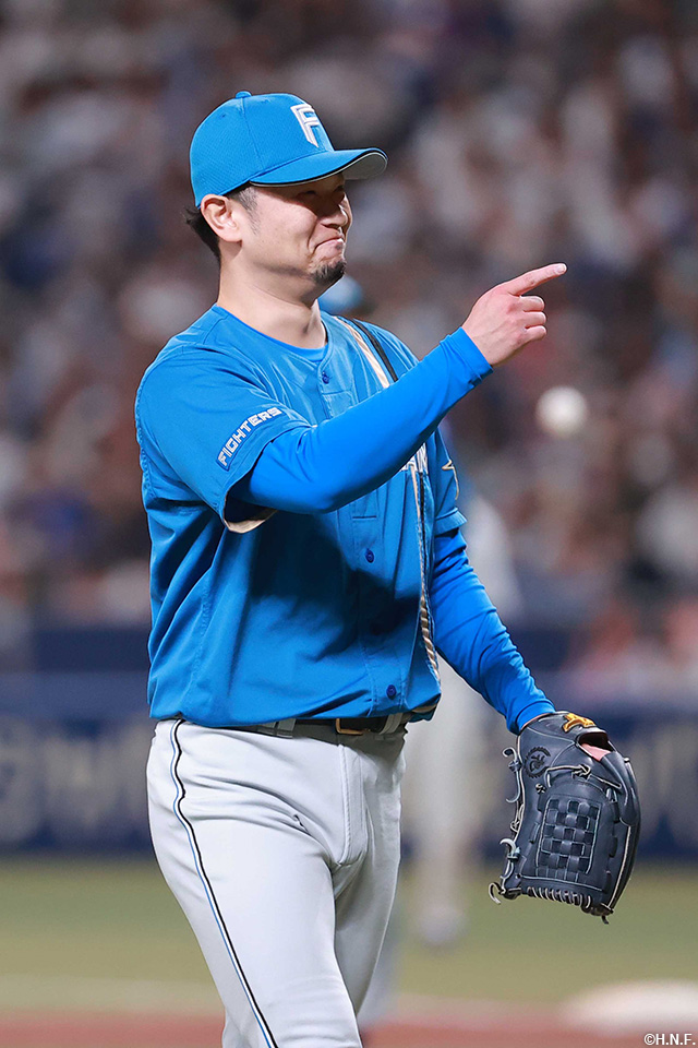 8回、三番手の池田投手