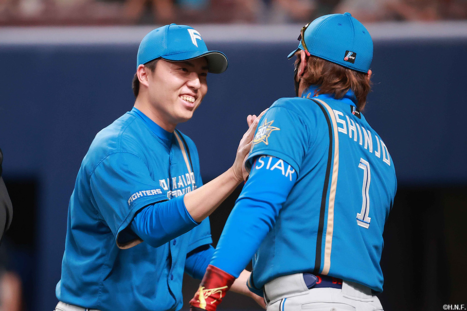 田中正投手と新庄監督