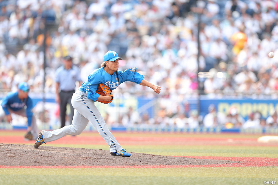 5回、二番手の福田投手