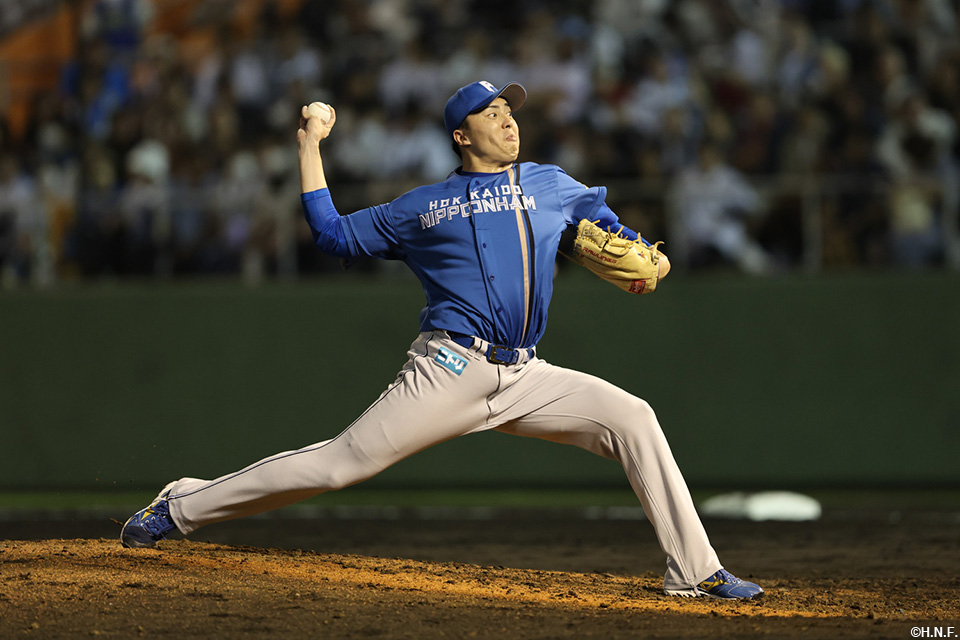 9回、三番手の田中正投手