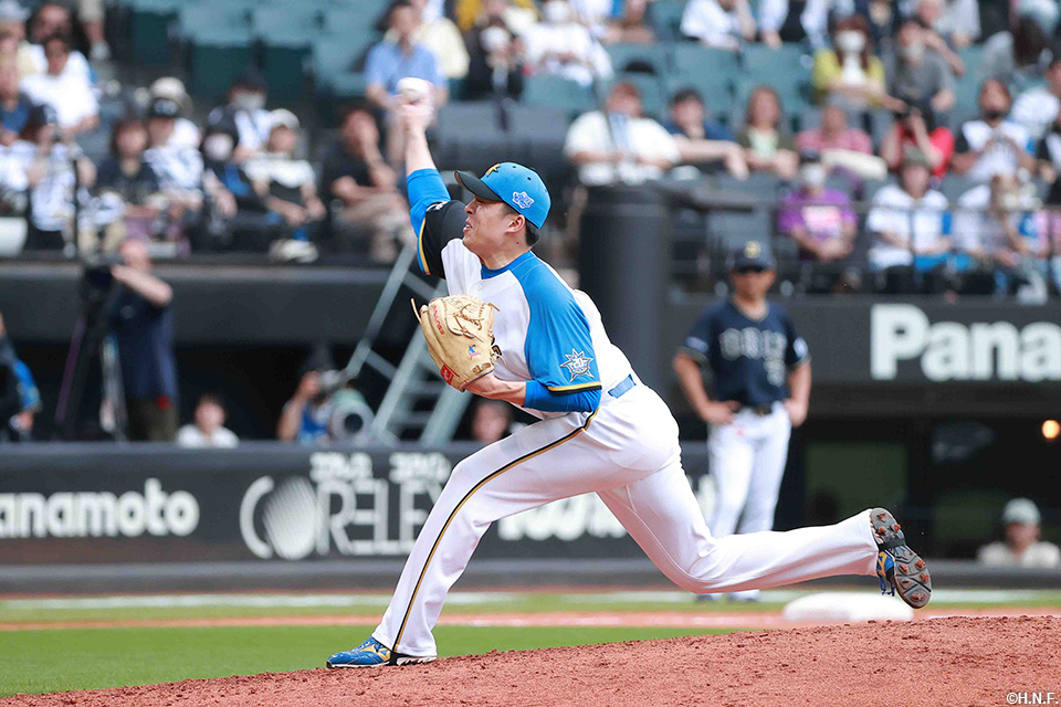 9回、抑えの田中正投手