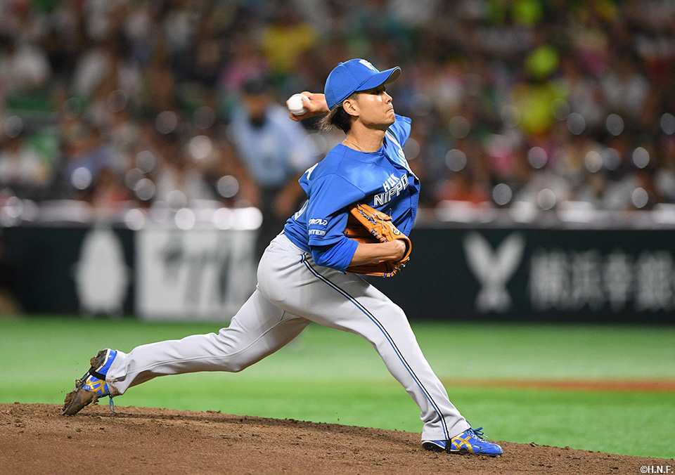 2回、二番手の福田俊投手