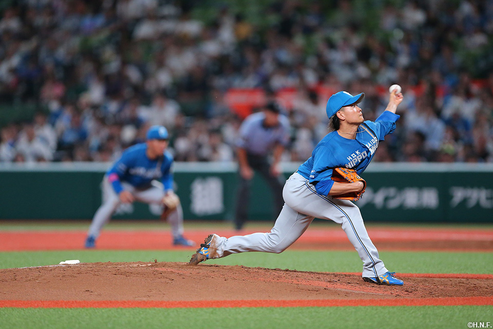 7回、四番手の福田俊投手