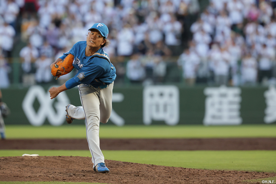 7回、三番手の福田俊投手