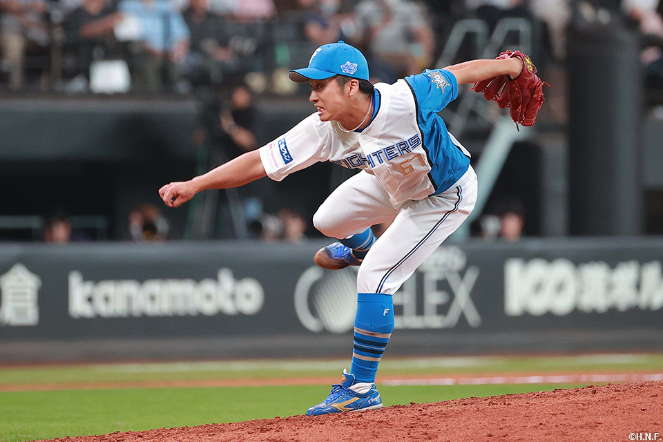 6回、三番手の山本投手