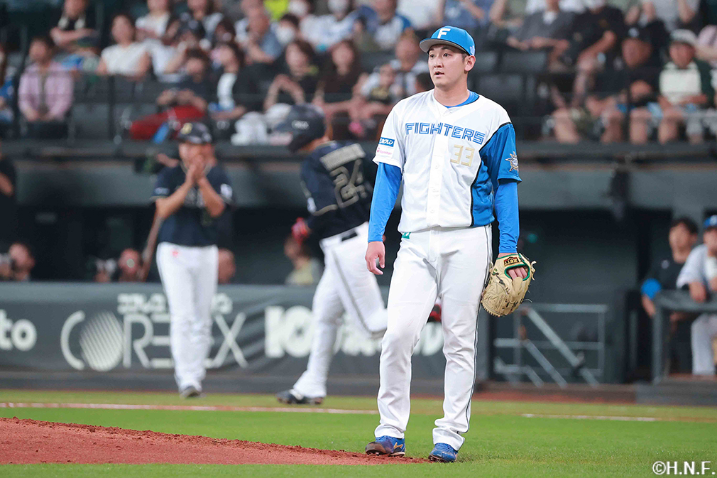 6回、本塁打を打たれた立野投手