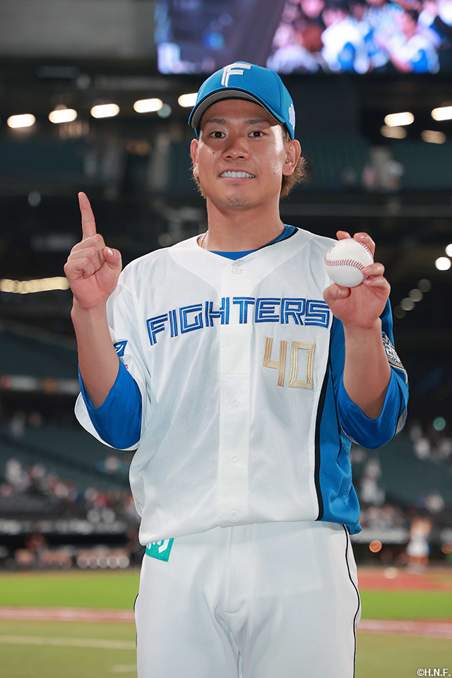 プロ初勝利をあげた福田俊投手01