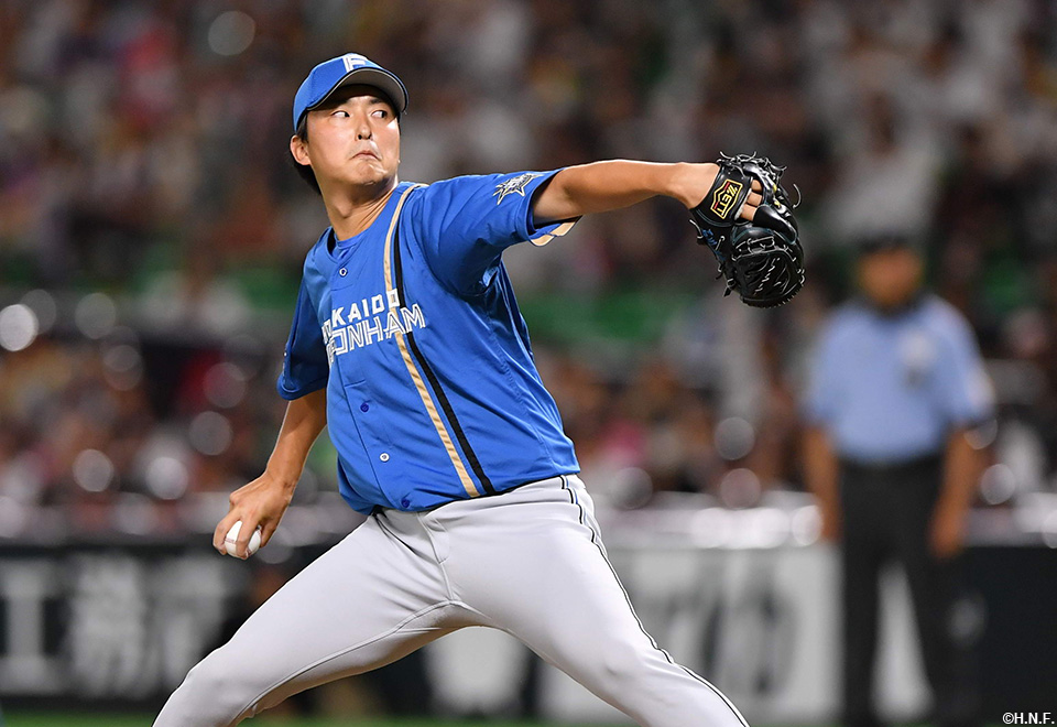 9回、三番手の石川投手