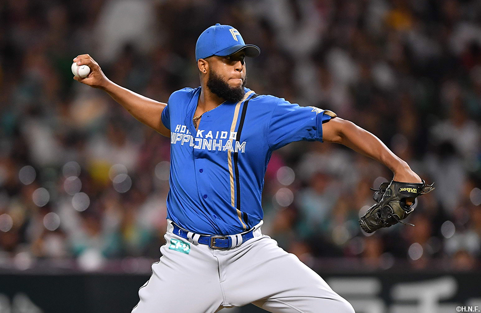 7回、二番手のロドリゲス投手