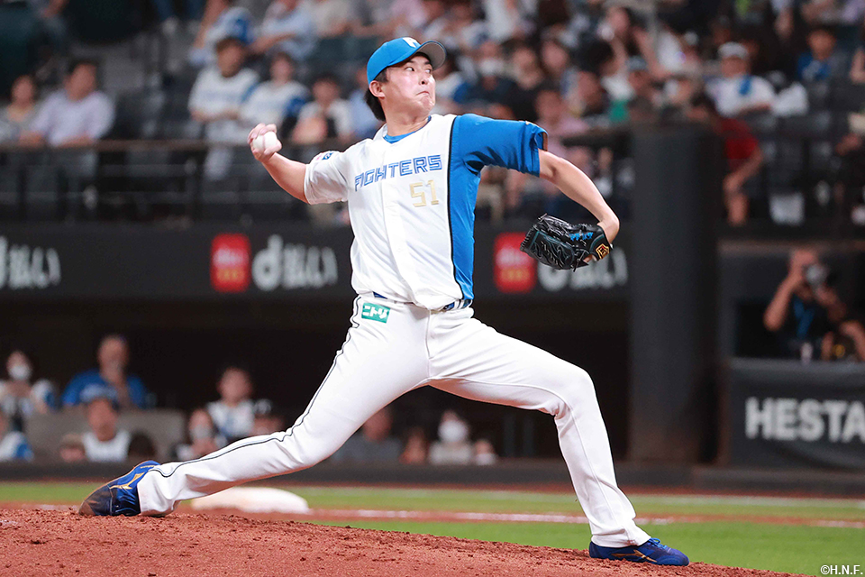 9回、五番手の石川投手