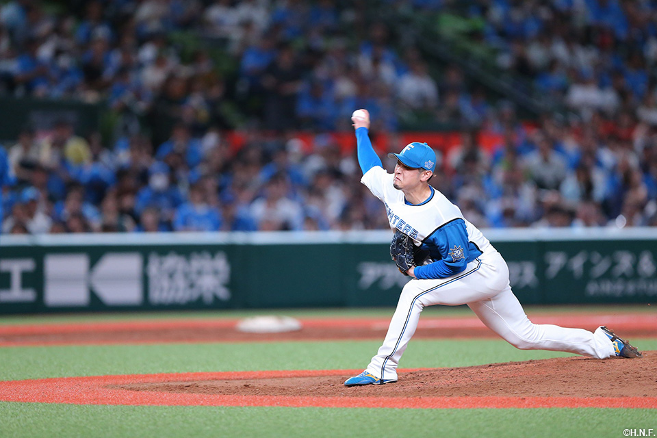 8回、三番手の池田投手