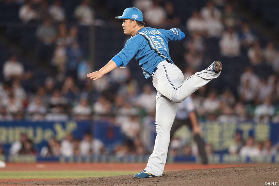 4回、二番手の北浦投手