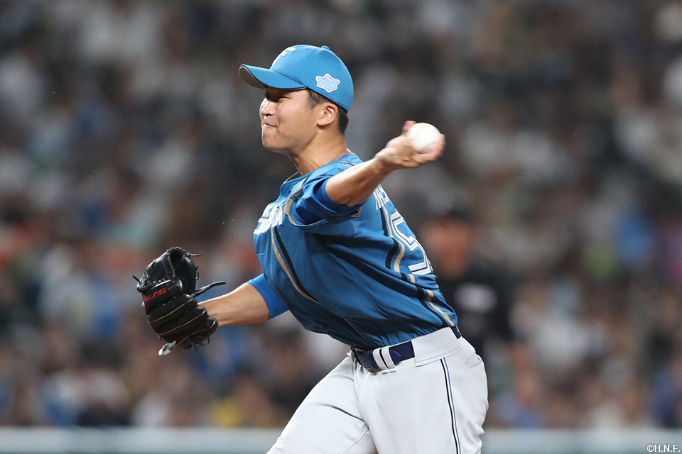 8回、四番手の長谷川投手