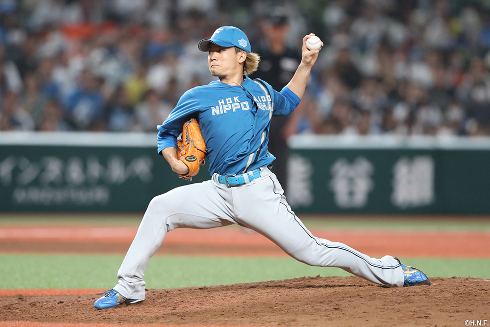 8回、四番手の福田俊投手