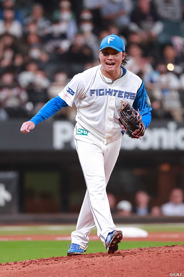 5回表のピンチを抑えた伊藤投手01