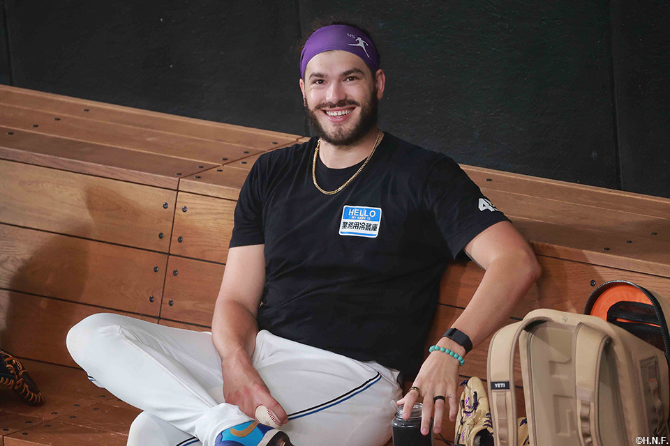 試合前のポンセ投手